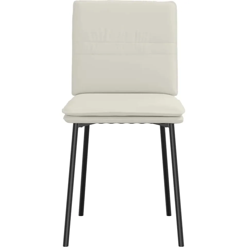 vidaXL Eetkamerstoelen 6 st fluweel crèmekleurig, foto 4