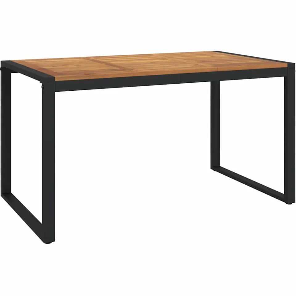 vidaXL Tuintafel met U-vormige poten 140x80x75 cm massief acaciahout bruin, foto 3