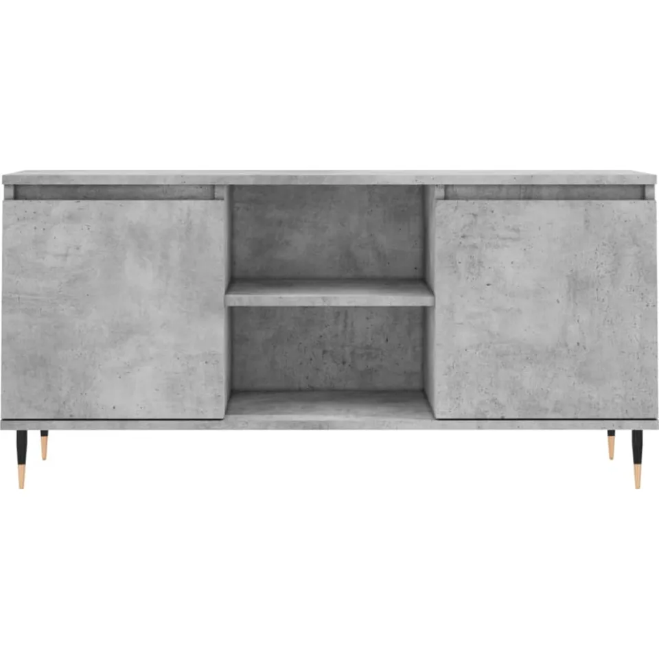 vidaXL Tv-meubel 104x35x50 cm bewerkt hout betongrijs