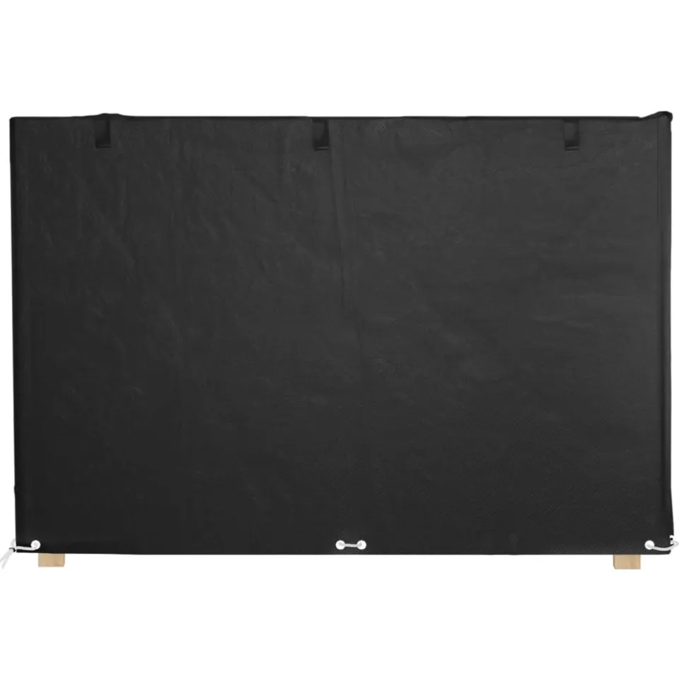 vidaXL Schommelbankhoes met 12 oogjes 215x150x130/150 cm polyetheen zwart, foto 2