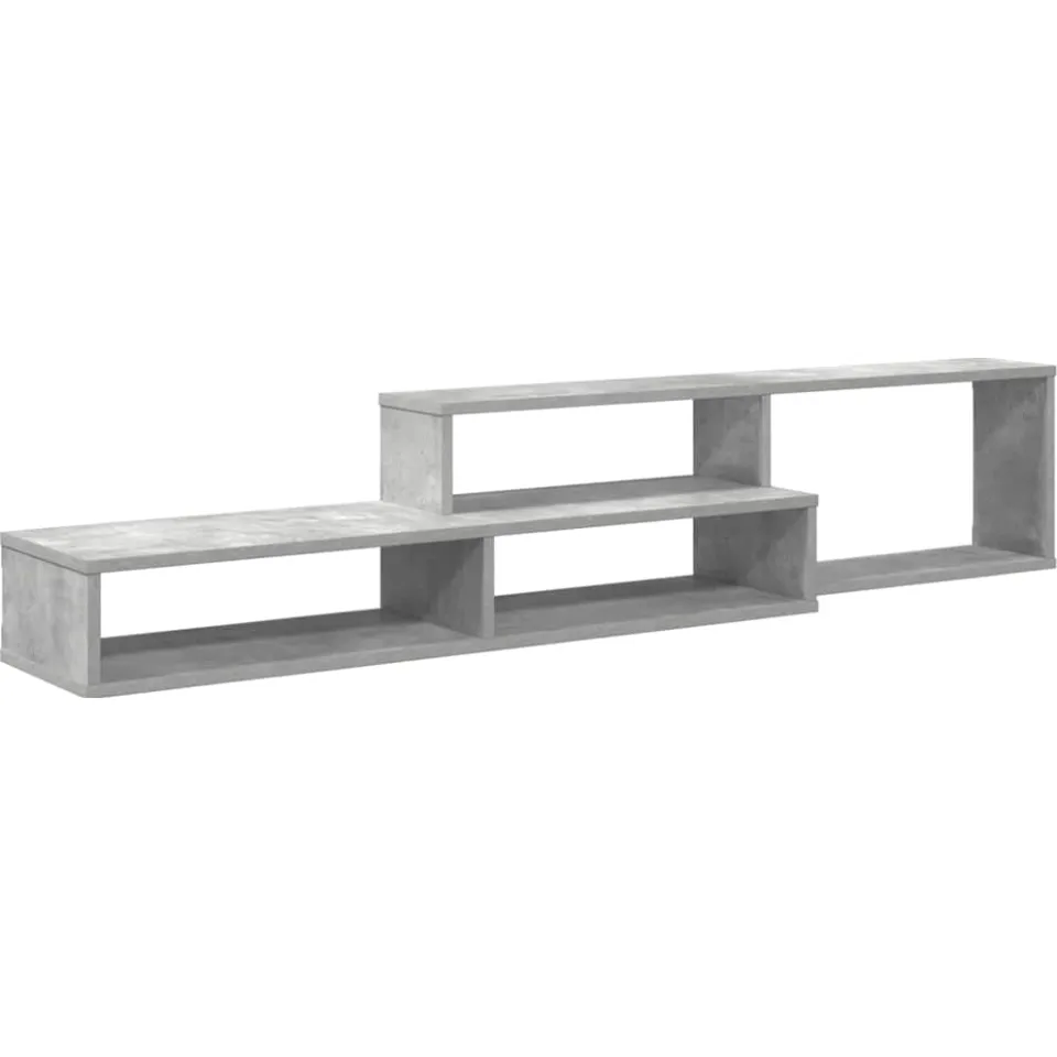 vidaXL TV-stand 150x25x28,5cm Bewerkt hout grijs, foto 3