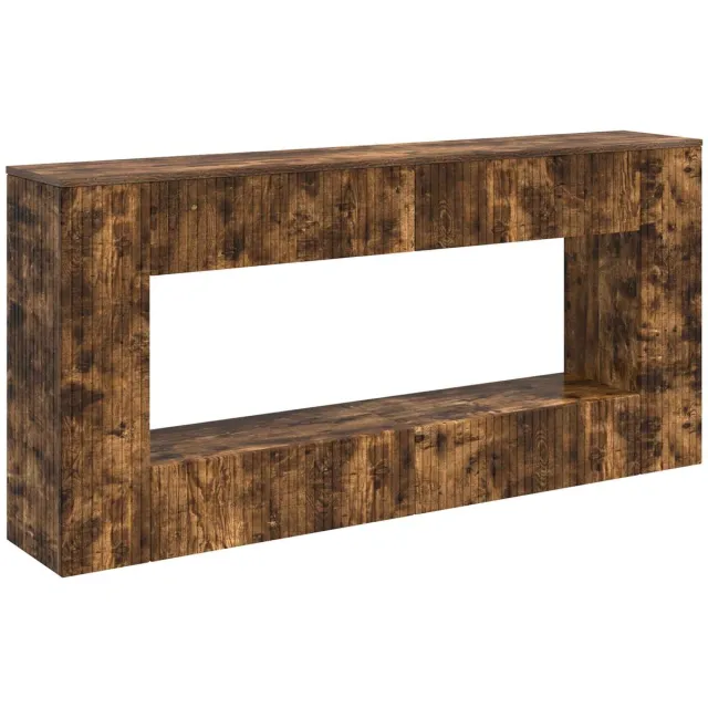 vidaXL Wandtafel - Gerookte - Eik - 155 - x - 29 - x - 74 - cm - Geconstrueerd - hout Gerookte Eik
