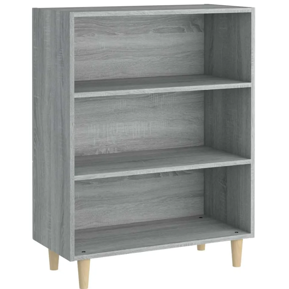 vidaXL Dressoir 69,5x32,5x90 cm bewerkt hout grijs sonoma eikenkleurig