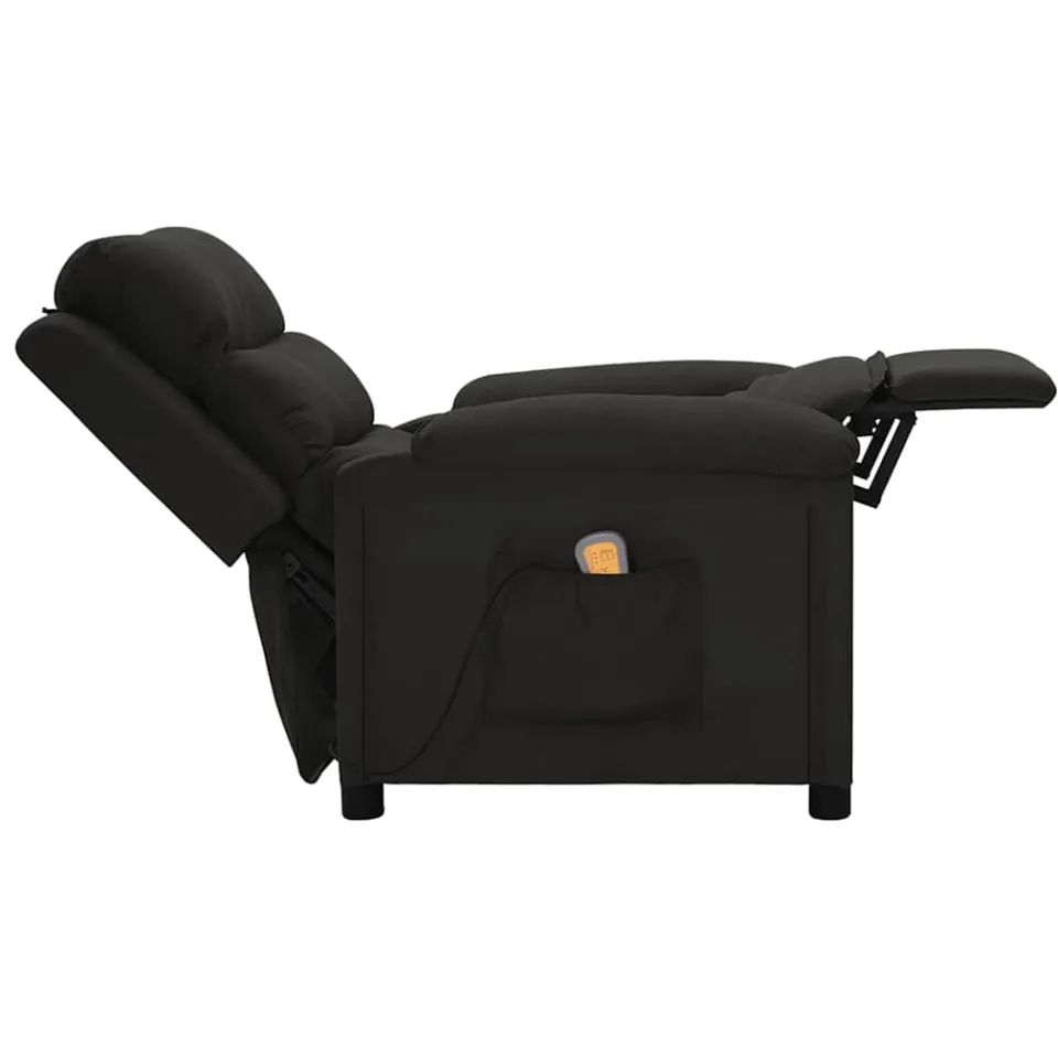 vidaXL Massagestoel stof zwart, foto 3