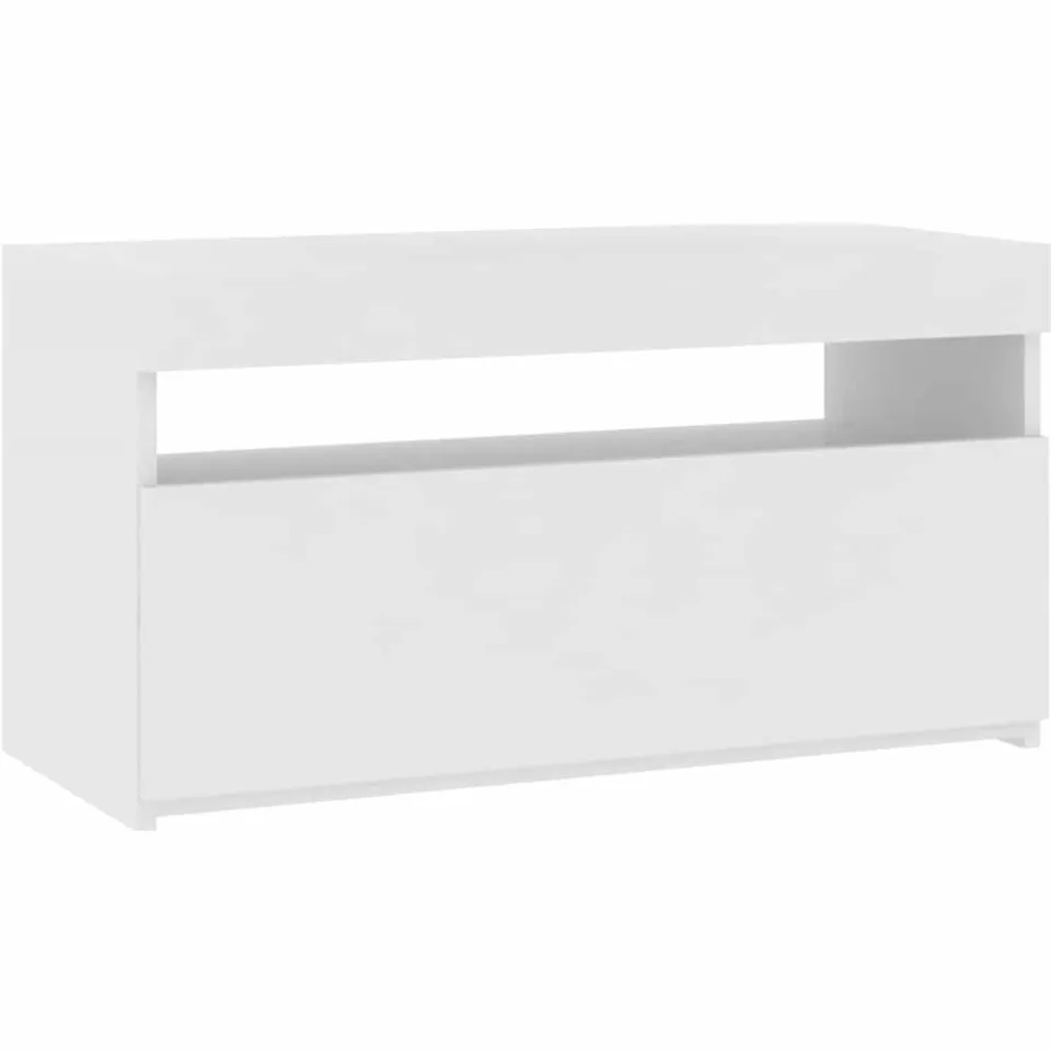 vidaXL Tv-meubel met LED-verlichting 75x35x40 cm wit, foto 3
