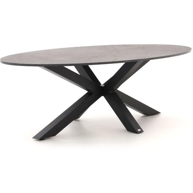 Bellagio tuinmeubelen Bellagio Induno Ellips dining tuintafel 240x120cm Grijs