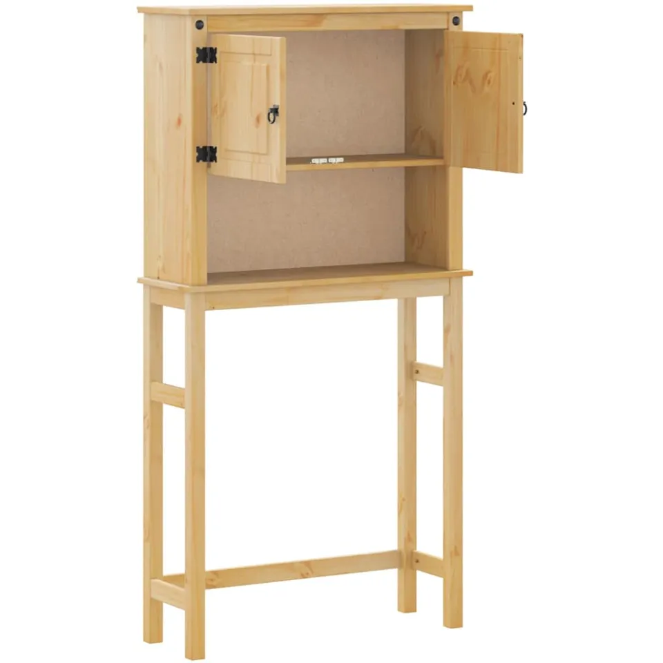 vidaXL Wasmachinekast Corona massief grenenhout bruin