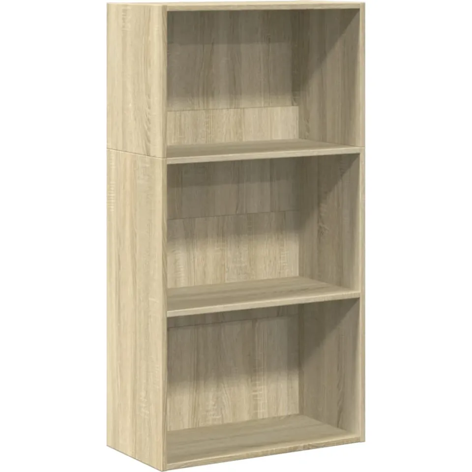 vidaXL Boekenkast 60x30x114 cm bewerkt hout sonoma eikenkleurig, foto 3