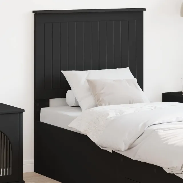 vidaXL Hoofdbord Zwart Bewerkt hout