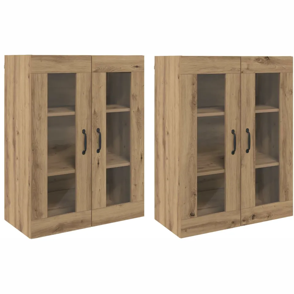 vidaXL Wandgemonteerde Kasten 2 st artisanaal eikenkleurig, foto 3