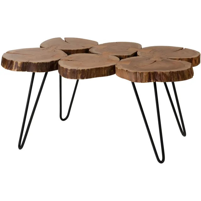 MASSIVMOEBEL24 .DE LOUNGE COLLECTION #25 salontafel blank gelakt massief hout acacia 104x65x45 cm