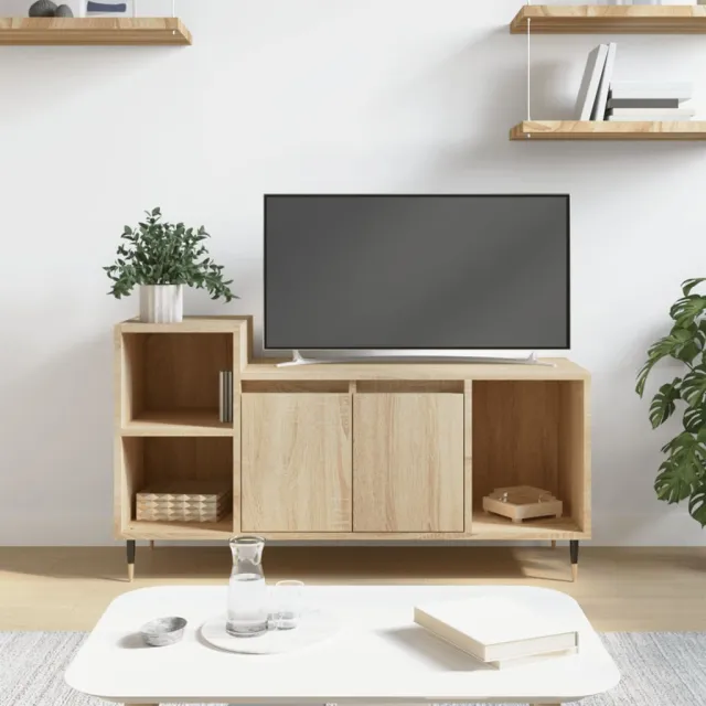 vidaXL Tv-meubel 100x35x55 cm bewerkt hout sonoma eikenkleurig, foto 2