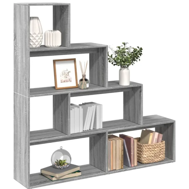 vidaXL Kamerscherm / boekenkast 143,5x29x143,5 cm hout grijs sonoma