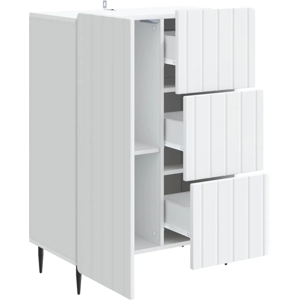 vidaXL Dressoir Wit 66 x 34,5 x 91,5 cm Bewerkt hout, foto 3