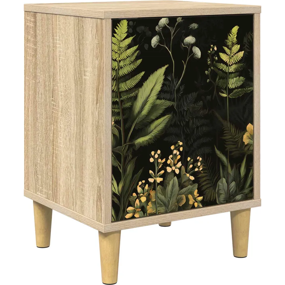 vidaXL Nachtkastje RHENEN Sonoma Eiken 36 x 33 x 50 cm Bewerkt hout Bruin