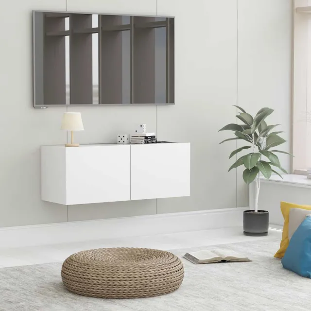 vidaXL Tv-meubel 80x30x30 cm bewerkt hout wit, foto 2