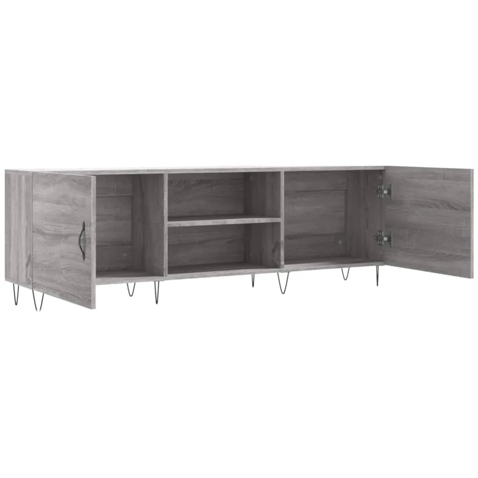 vidaXL Tv-meubel 150x30x50 cm bewerkt hout grijs sonoma eikenkleurig, foto 4