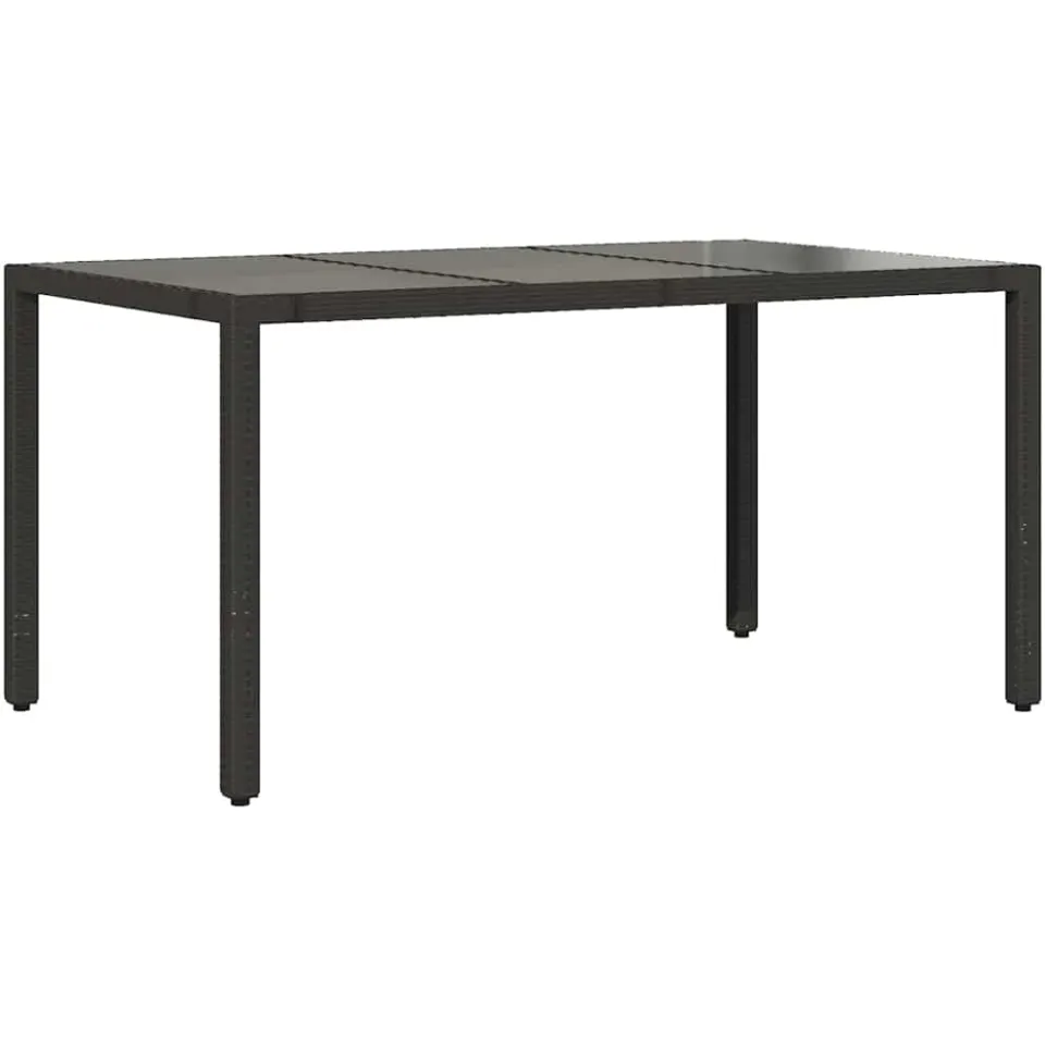 vidaXL 5-delige Bistroset met kussens poly rattan zwart, foto 4