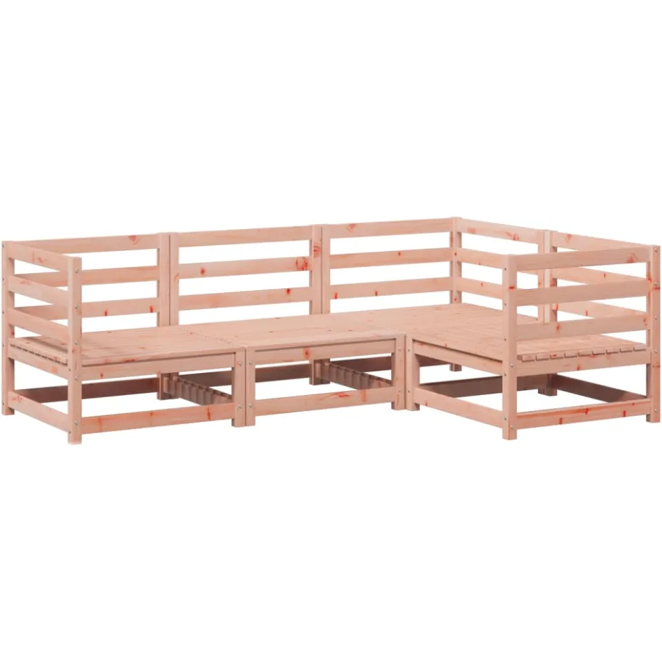 vidaXL 4-delige Loungeset massief douglas vurenhout bruin, foto 3