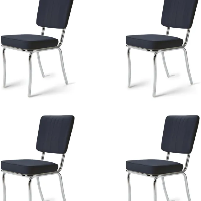 Bel Air Retro Fifties Furniture Arcade MP DarkNavy Set van 4