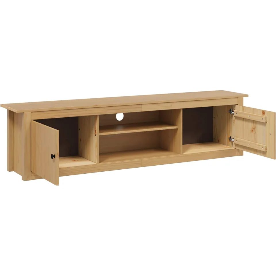 vidaXL TV Rek HILL 158 x 40 x 39.5 cm Honingbruin Massief grenenhout bruin, foto 4