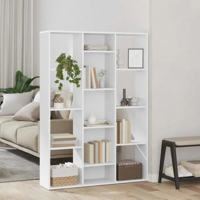 vidaXL Kamerscherm/boekenkast 100x24x140 cm bewerkt hout wit, foto 2