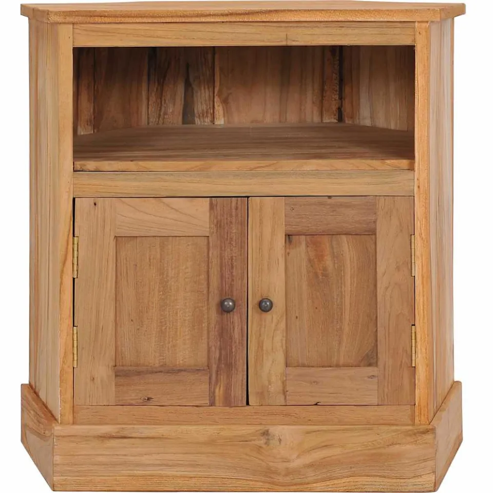 vidaXL Hoekkast 60x45x60 cm massief teakhout bruin, foto 3