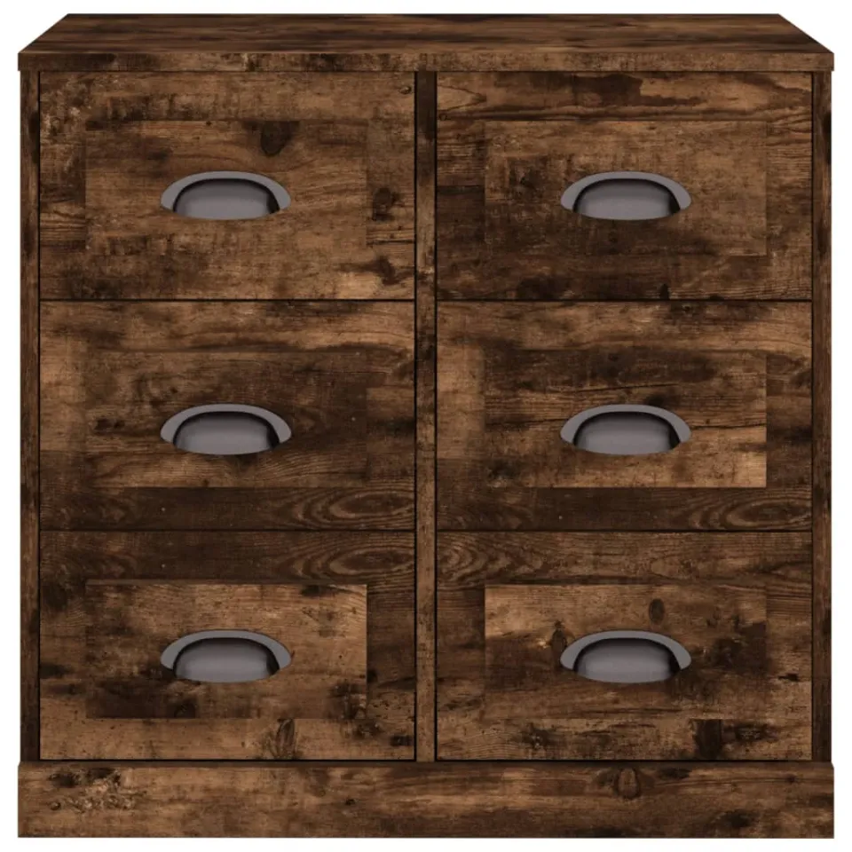 vidaXL Dressoir 70x35,5x67,5 cm bewerkt hout gerookt eikenkleurig, foto 4