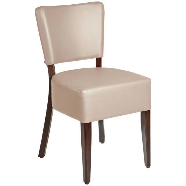 PULSIVA 2x PULSIVA Stoel Prestige; 45x50x82 cm (BxDxH); zitting beige, frame walnoot; 2 stuk / verpakking
