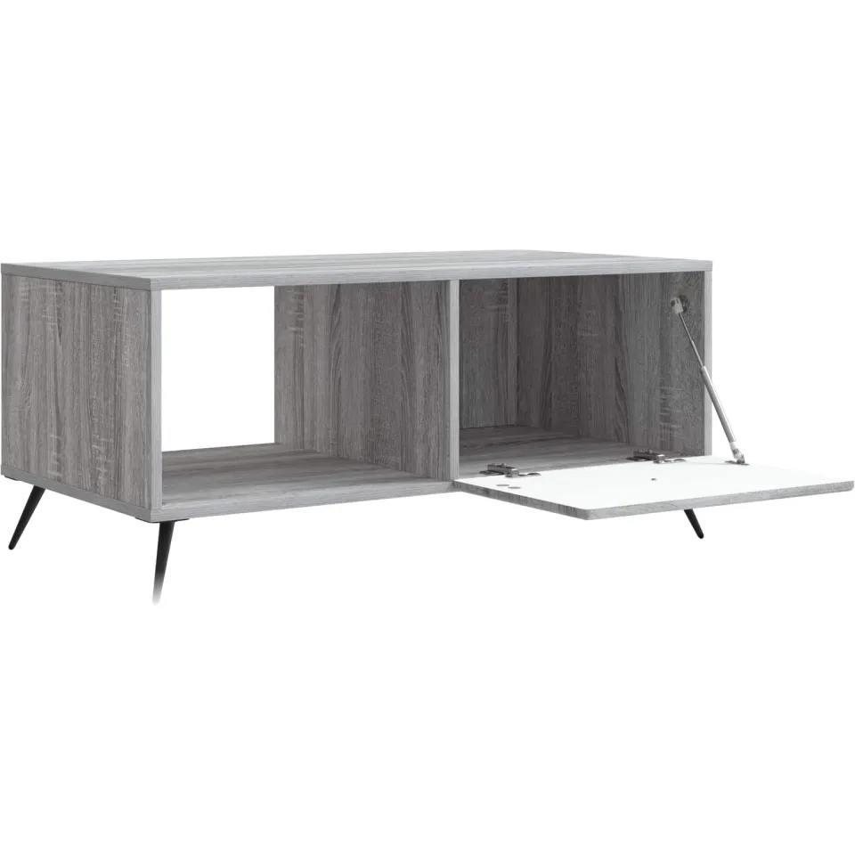 vidaXL Salontafel Grijs sonoma 90 x 50 x 40 cm Bewerkt hout, foto 3