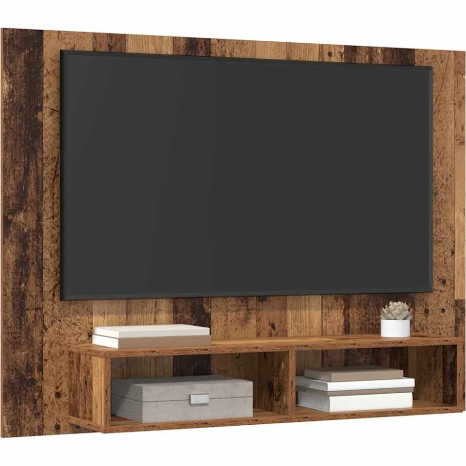 vidaXL Tv-meubelset 120 x 23,5 x 90 cm Oud Hout Bewerkt hout Bruin