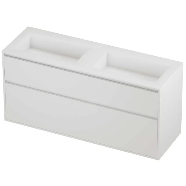 Proline Aristo Badmeubelset Polystone Elegant 140x46x67 cm Mat Wit Mat White