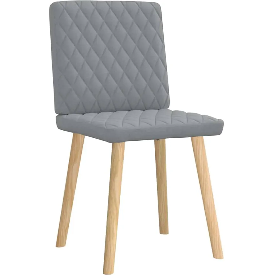 vidaXL Eetkamerstoelen 2 st stof lichtgrijs grijs, foto 4