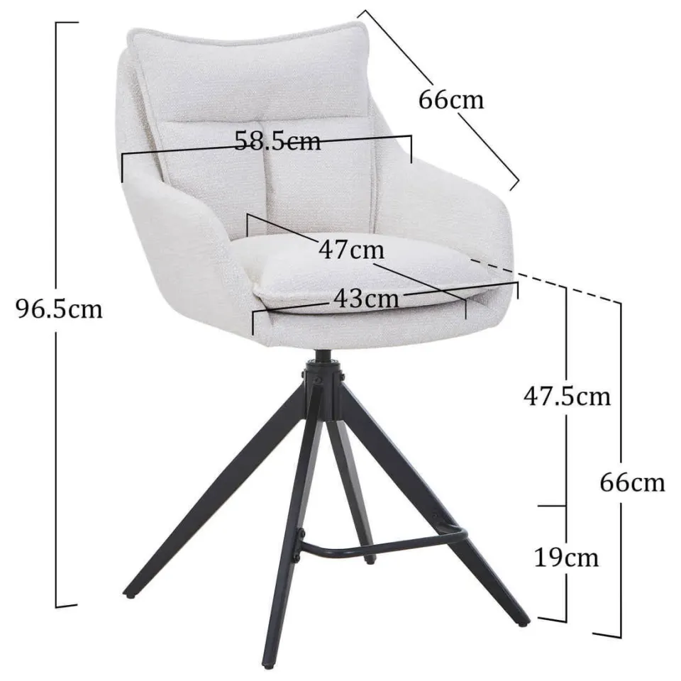 Giga Meubel Manon barkruk beige, foto 5