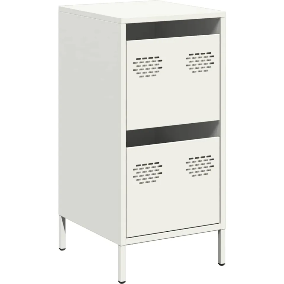 vidaXL Dressoir 35x39x73,5 cm koudgewalst staal wit, foto 3