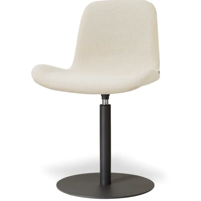 Nolon Niva-Fé draaibare tulp eetkamerstoel cottonbeige - mat zwart onderstel
