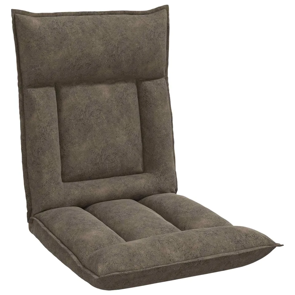 vidaXL Verstelbare vlo stoelen Donkergrijs Stof, foto 4