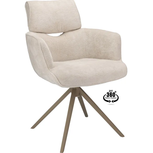 Wehkamp Home armstoel Belle linnen linen, foto 2