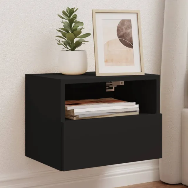 vidaXL Tv-wandmeubels 2 st 40x30x30 cm bewerkt hout zwart, foto 2