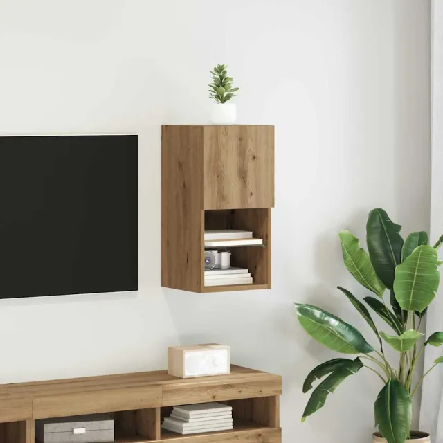 vidaXL Wandgemonteerd tv-meubel 30,5 x 30 x 60 cm Artisan Eiken, foto 2