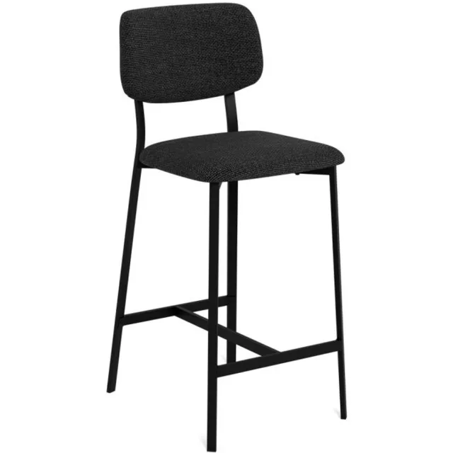 Giga Living Barstoel Bristol Basel Zwart - Giga Living - Set van 2 Grijs