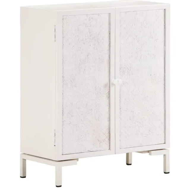vidaXL Dressoir 60x30x76 cm massief mangohout Wit