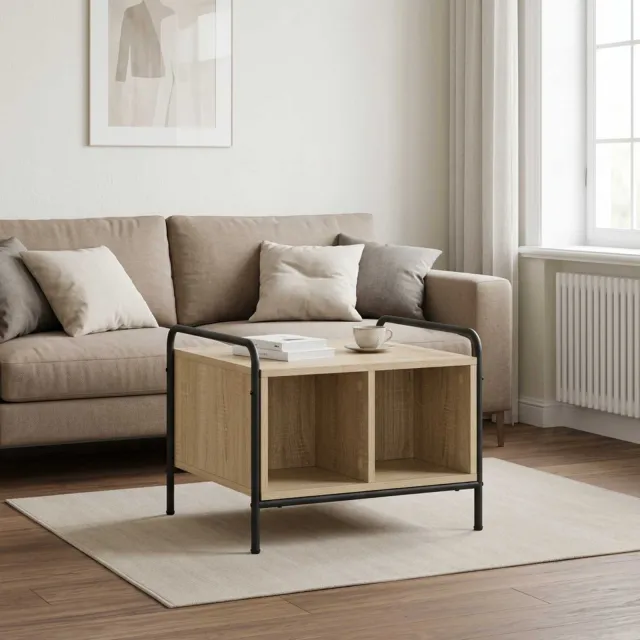 vidaXL Salontafel Sonoma Eiken 50 x 49 x 41 cm Bewerkt hout, foto 2