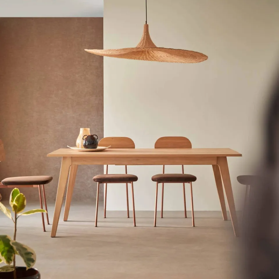 Tikamoon Esmée uitschuifbare eettafel naturel, foto 5