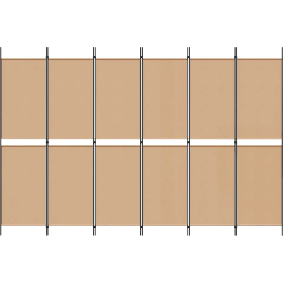 vidaXL 6-Panelen Kamerscherm Beige 300 x 200 cm Stof, foto 4