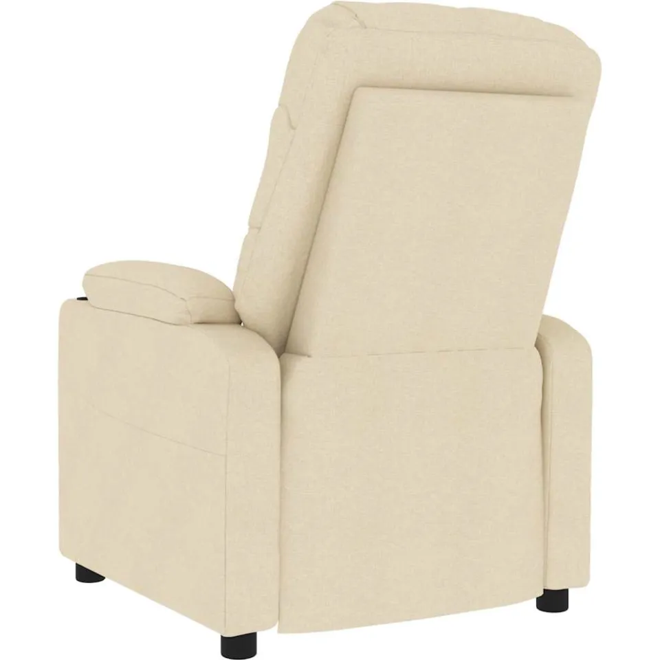 vidaXL Massagestoel stof crèmekleurig, foto 4