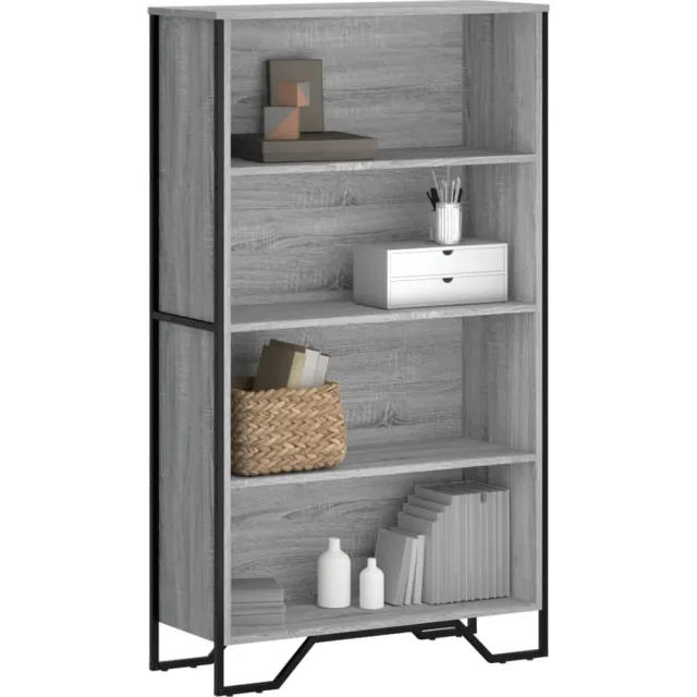 vidaXL Boekenkast 80x31x137,5cm bewerkt hout grijs sonoma eikenkleurig