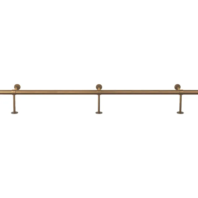 metaalstore Voetensteun - Bar en tafels - Buis - Brons - Metaal - 1600mm - 3 voetsteunen - Ø35 mm
