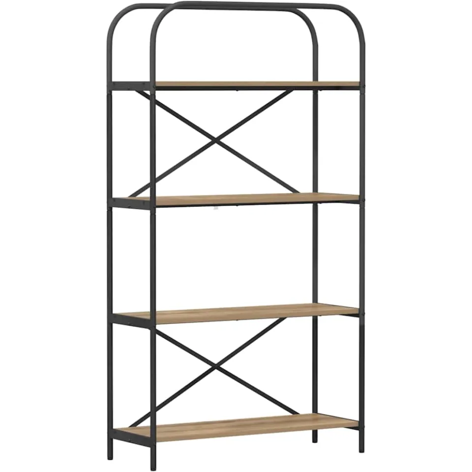 vidaXL Boekenkast 4-laags 80 x 30 x 146 cm Bewerkt hout Artisan Eiken, foto 3
