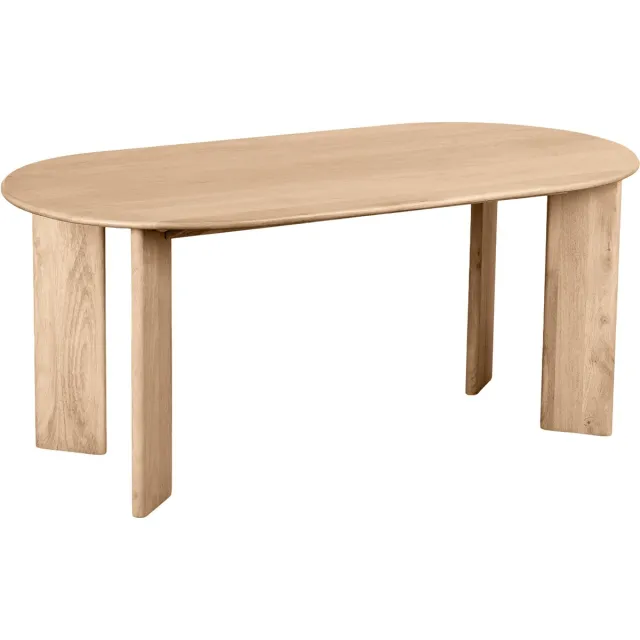 Lewis & Loft Eettafel Lila - Ovaal - 180 x 90 cm - FSC®-gecertificeerd mangohout - Naturel
